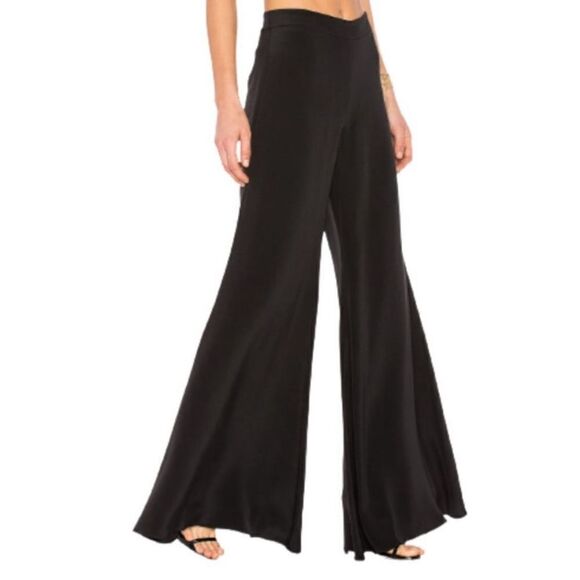 Alexis Wide Leg Elastic Waist Black Viscose Trouser Pant Women’s Size Small S - Picture 2 of 6
